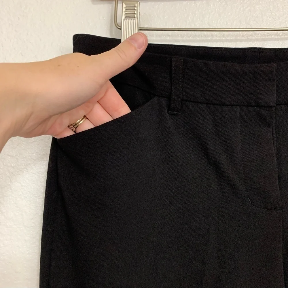 Maurices Solid Black Dress Pants Office Career Wear Size 4 Short